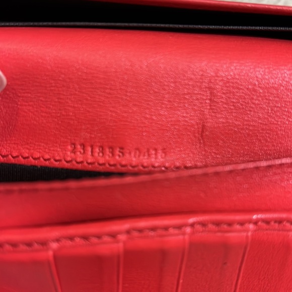 Gucci monogram wallet vintage 100% authentic serial # in pics Red Price Is Firm - Picture 6 of 15
